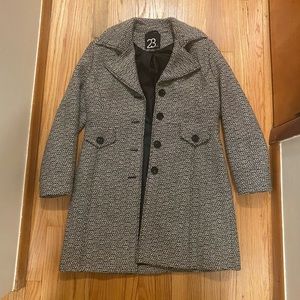 Black and white peacoat